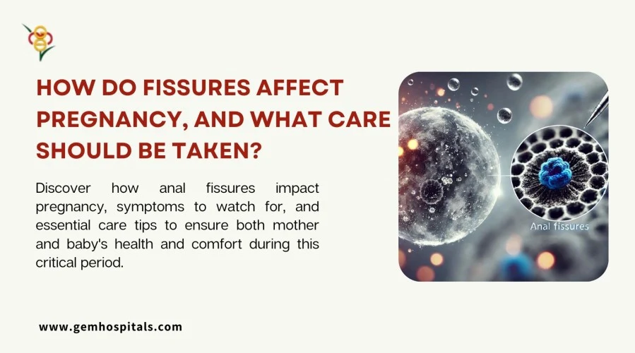 How do fissures affect pregnancy and what care should be taken?