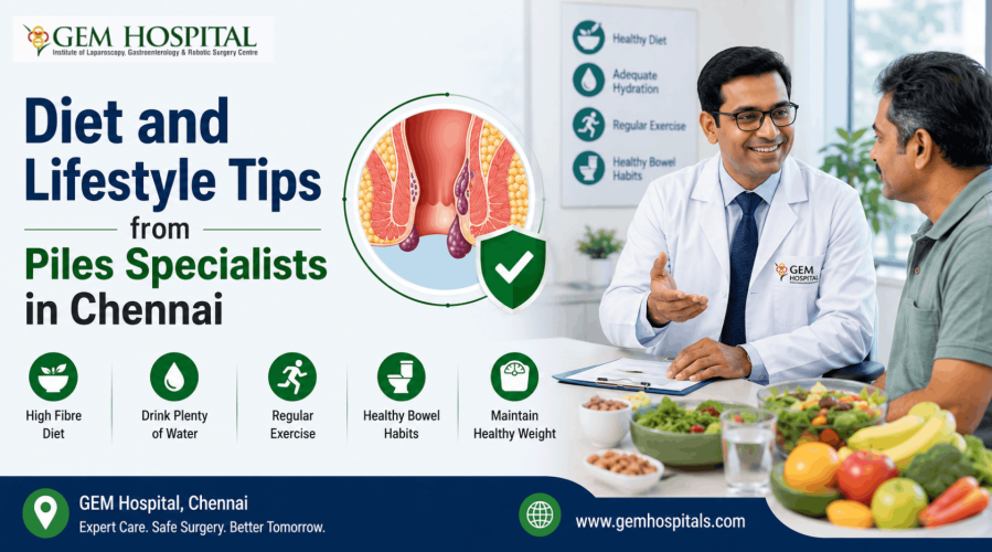 Diet and Lifestyle Tips from Piles Specialists in Chennai